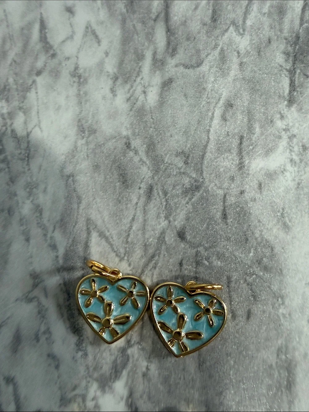 18 Pc Enamel Charm Lot Hearts Dove Lock Flag Floral Evil Eye Gold Tone New